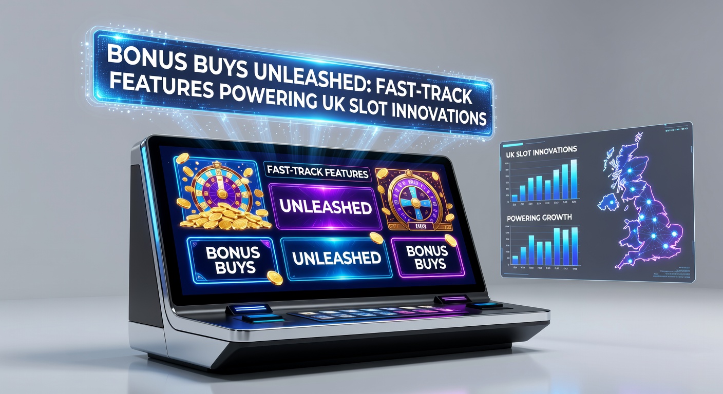 Vibrant slot machine screen displaying a bonus buy option with glowing multipliers and cascading reels in a modern UK online casino interface