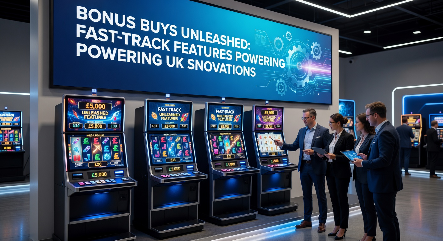 Close-up of a bonus buy menu on a UK slot game, showing price tiers for different bonus levels alongside explosive win animations and jackpot counters