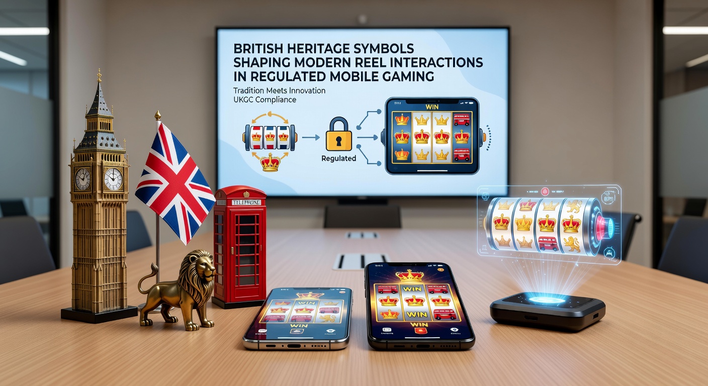 British heritage symbols including crowns and royal motifs integrated into mobile slot reel designs