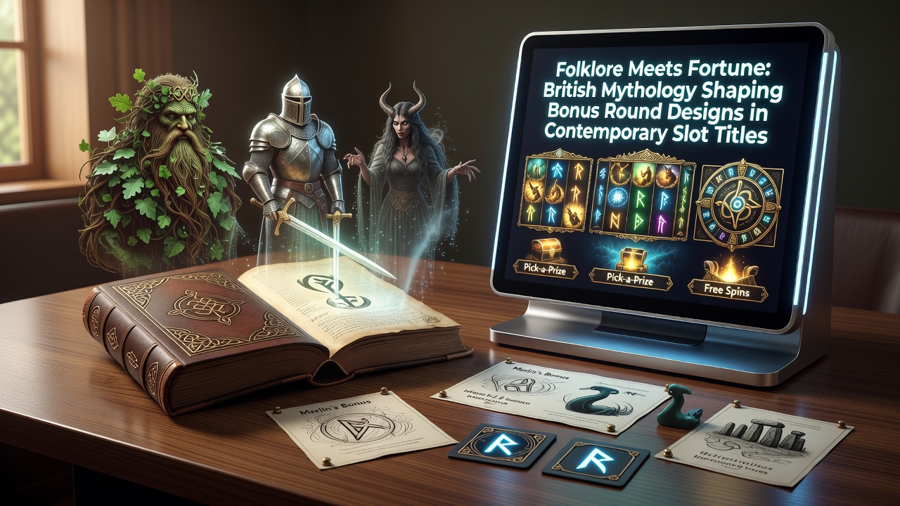 British mythological symbols integrated into modern slot bonus round interfaces