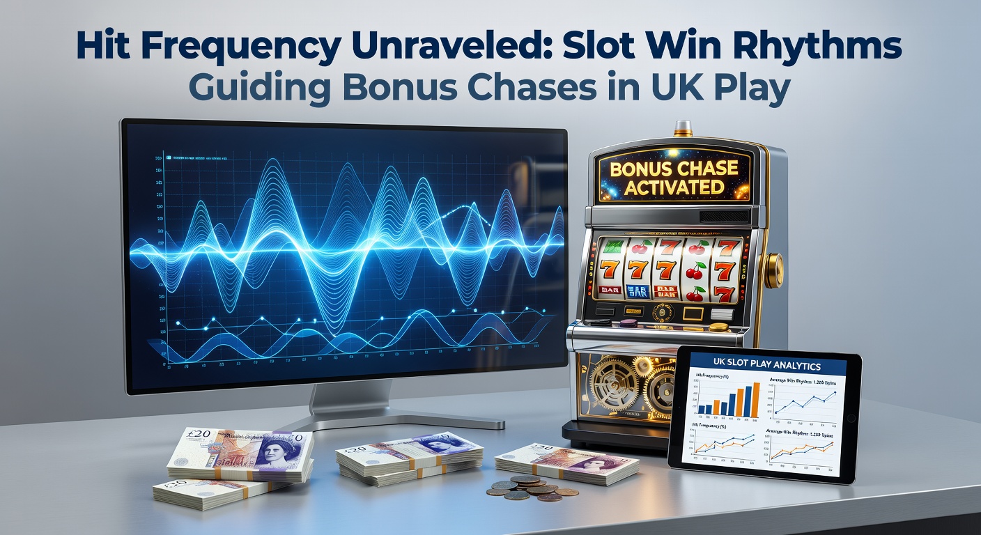 Animated slot reels displaying frequent small wins transitioning into bonus rhythm patterns, highlighting hit frequency visuals in a vibrant casino interface