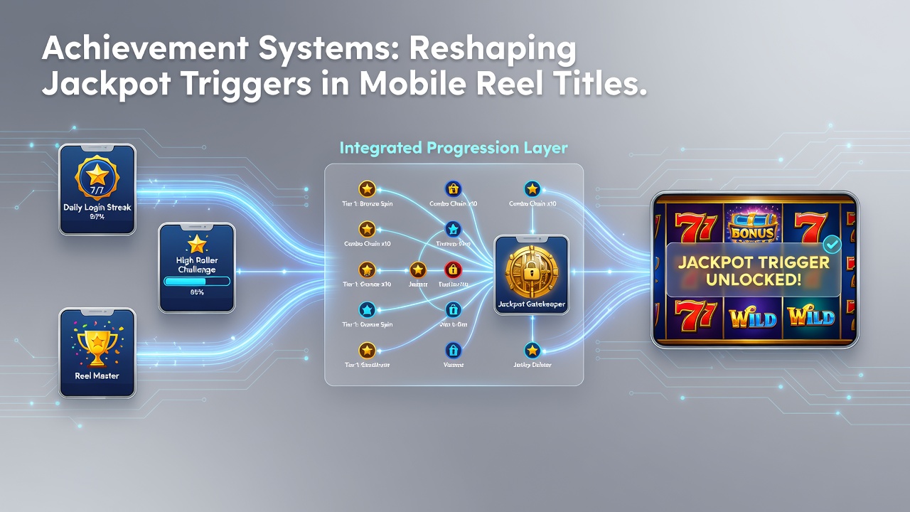 Detailed view of a mobile slot achievement dashboard with jackpot unlock indicators