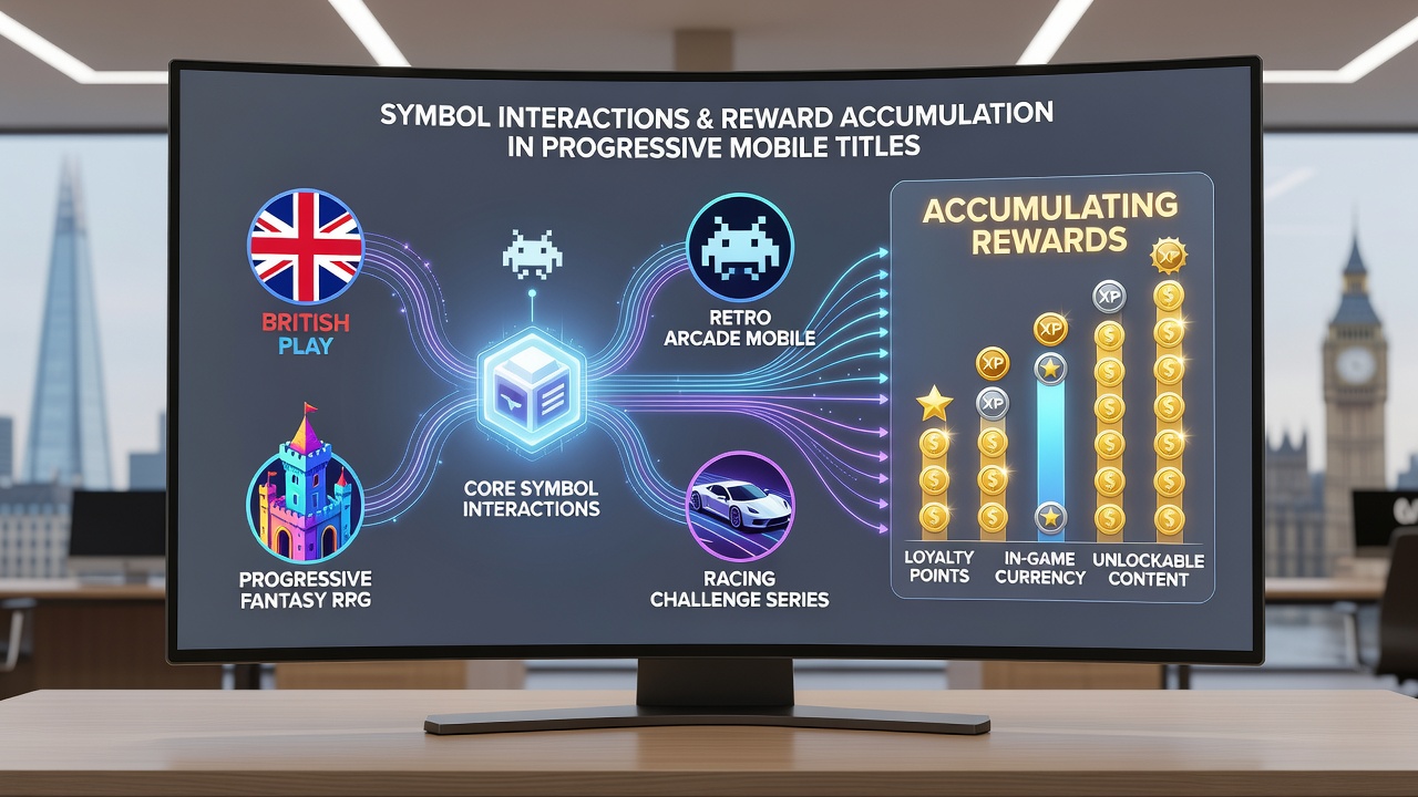 Close-up view of cascading symbols and progressive jackpot meter during a mobile slot bonus round