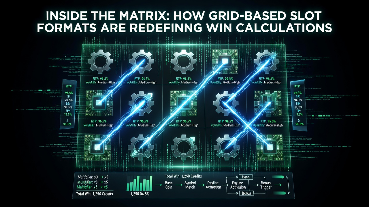 Detailed view of cascading symbols and multiplier application in a grid slot