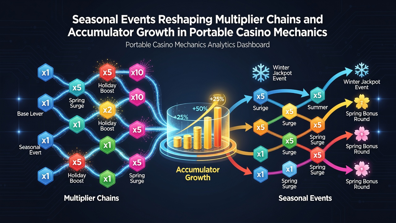 Close-up view of accumulator meter expanding during a mobile casino seasonal promotion