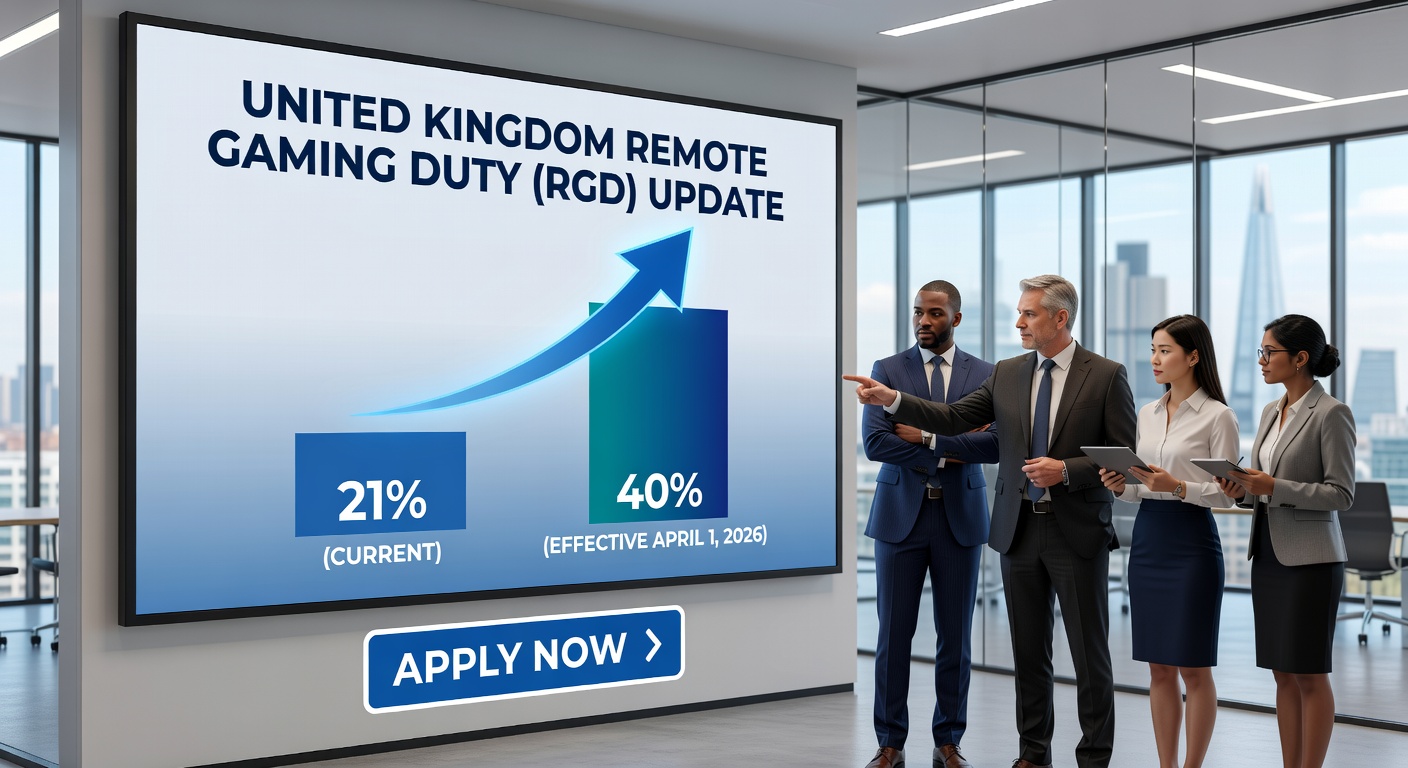 Graph showing rising Remote Gaming Duty rates and stake limit icons for different age groups, illustrating 2026 UKGC policy changes