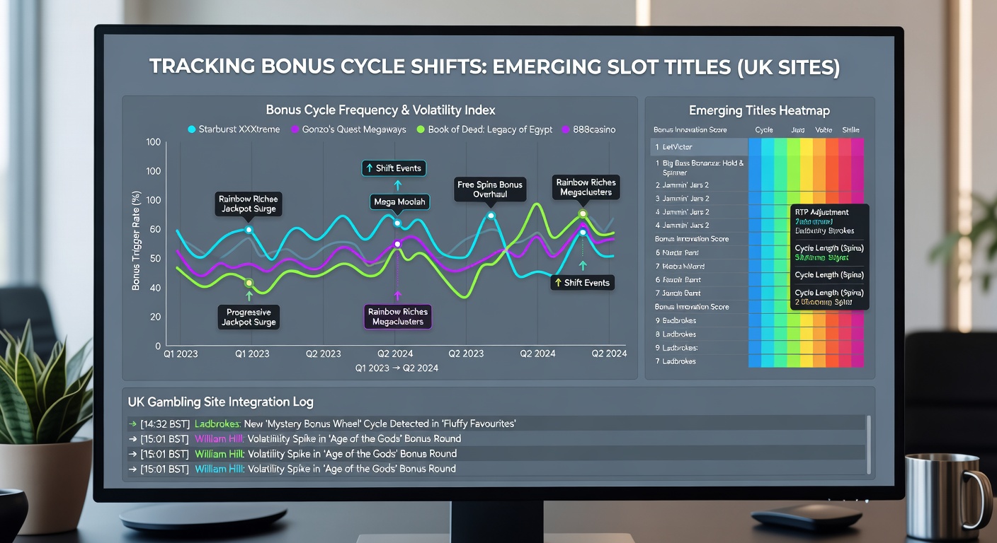 Visual breakdown of evolving bonus mechanics in recent UK slot releases